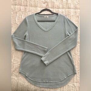 Dylan Ultra Soft V-Neck Dusty Blue Sweater